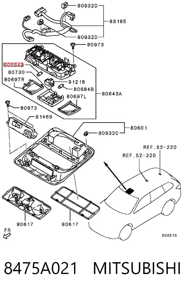 Лампочка 8475A021 Mitsubishi