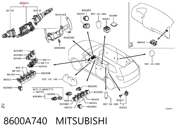Підрульовий перемикач 8600A740 Mitsubishi
