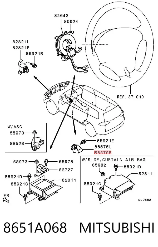 Датчик удару 8651A068 Mitsubishi