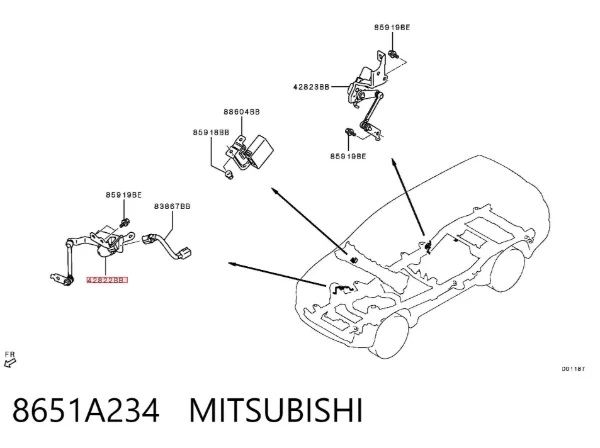 Датчик рівня положення кузова, передній 8651A234 Mitsubishi
