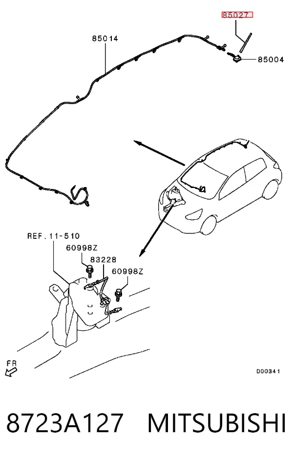 Шток антени 8723A127 Mitsubishi