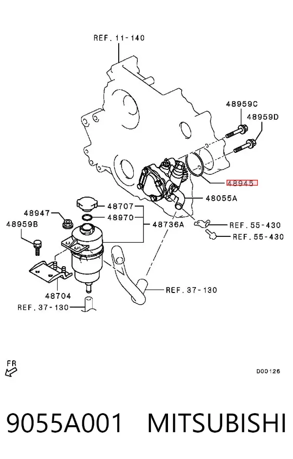 Кільце насосу гідроусіслітеля керма 9055A001 Mitsubishi