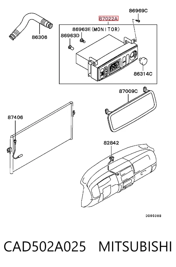 Блок управління кондиціонером CAD502A025 Mitsubishi