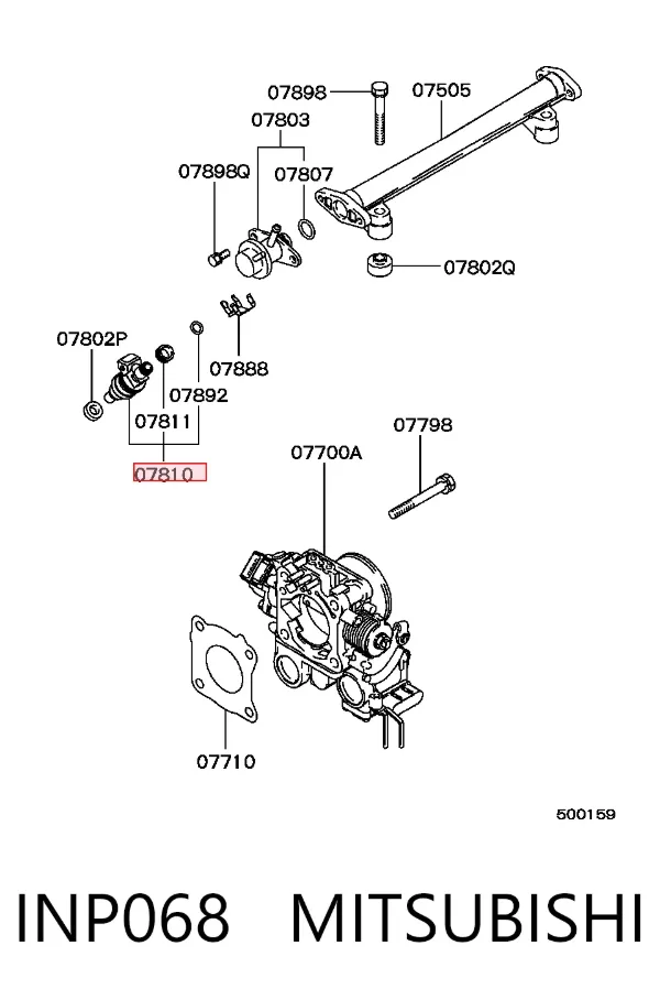 Паливні форсунки INP068 Mitsubishi