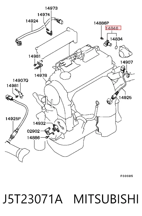 Датчик распредвалу J5T23071A Mitsubishi