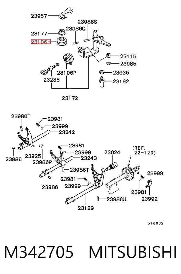 Пильник куліси перемикання передач M342705 Mitsubishi