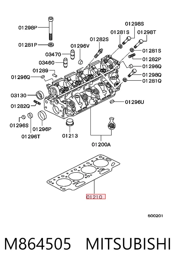 Прокладка ГБЦ M864505 Mitsubishi