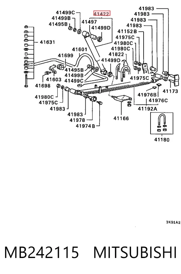 Амортизатор задній MB242115 Mitsubishi