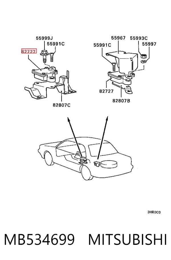 Датчик поперечного прискорення (ESP) MB534699 Mitsubishi
