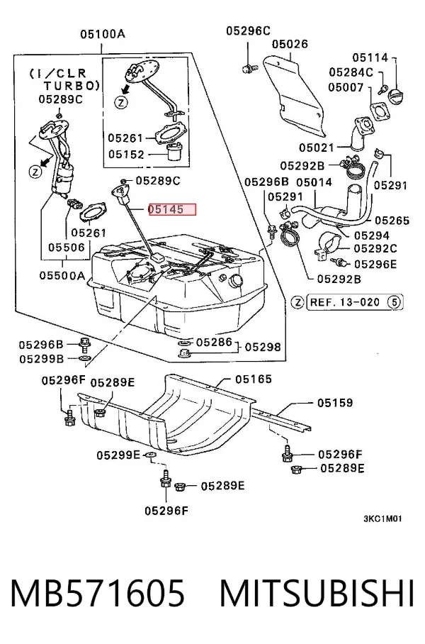 Датчик рівня палива MB571605 Mitsubishi