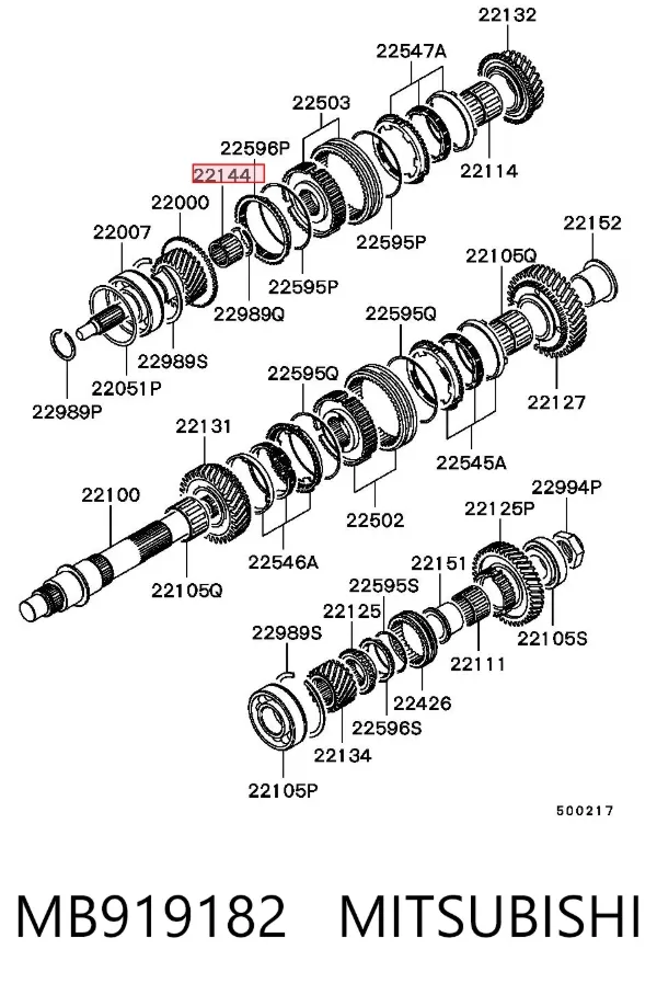 Підшипник первинного валу коробки MB919182 Mitsubishi