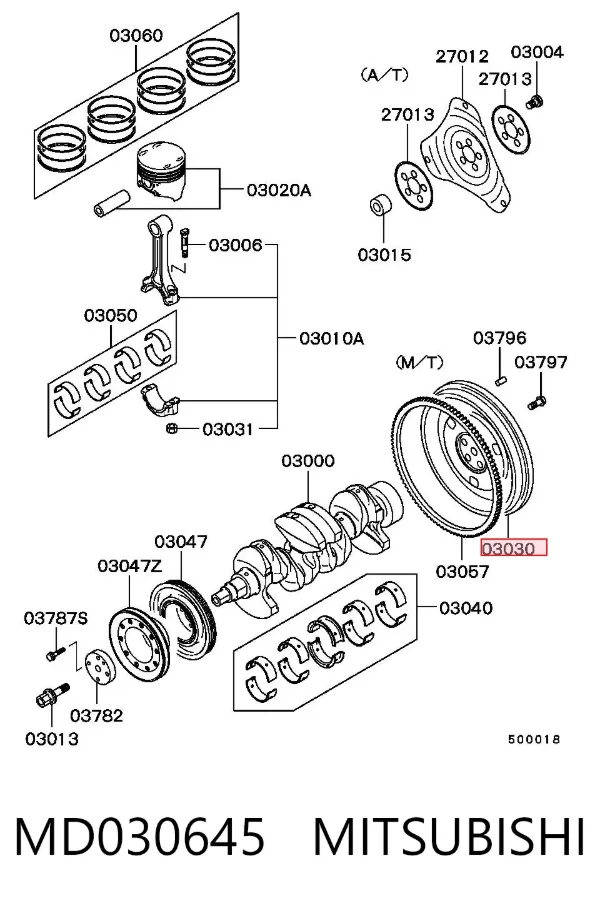Маховик MD030645 Mitsubishi