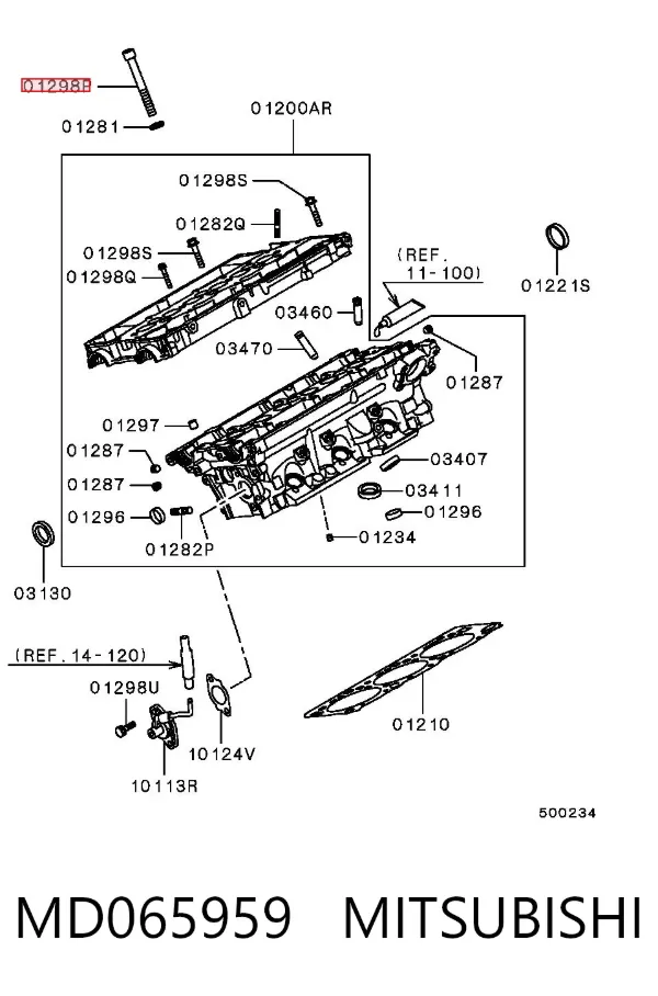 Болт ГБЦ MD065959 Mitsubishi