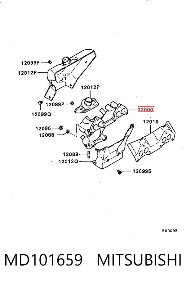Впускний колектор MD101659 Mitsubishi
