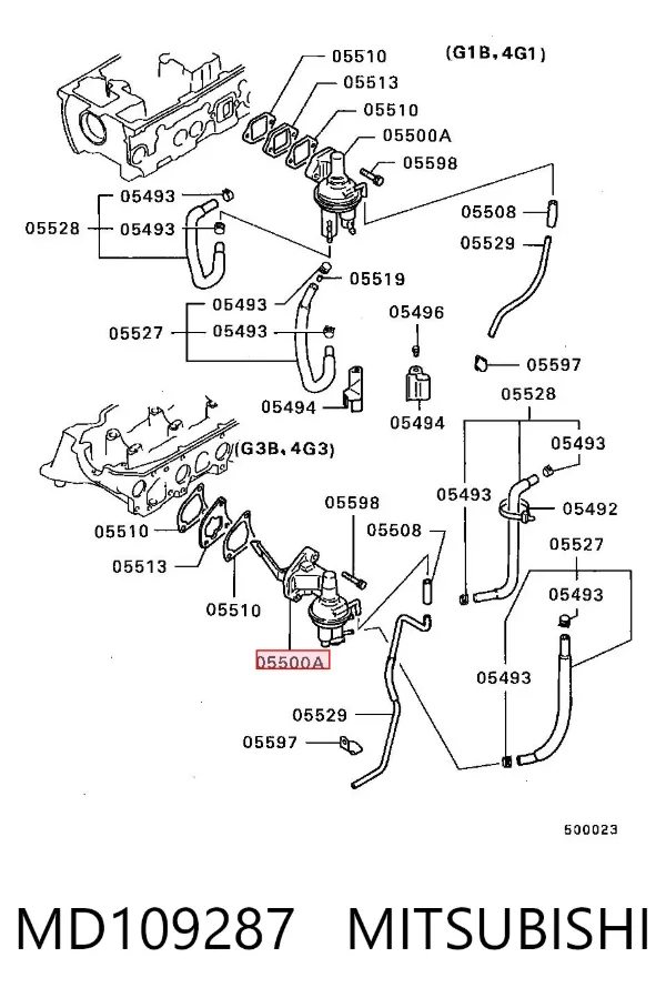 Паливний насос, механічний MD109287 Mitsubishi