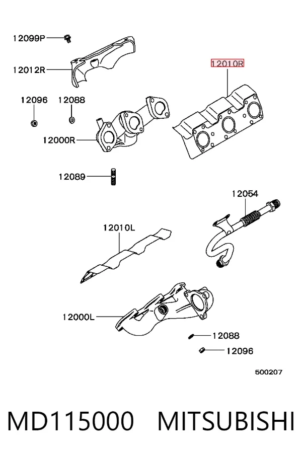 Прокладка колектора MD115000 Mitsubishi