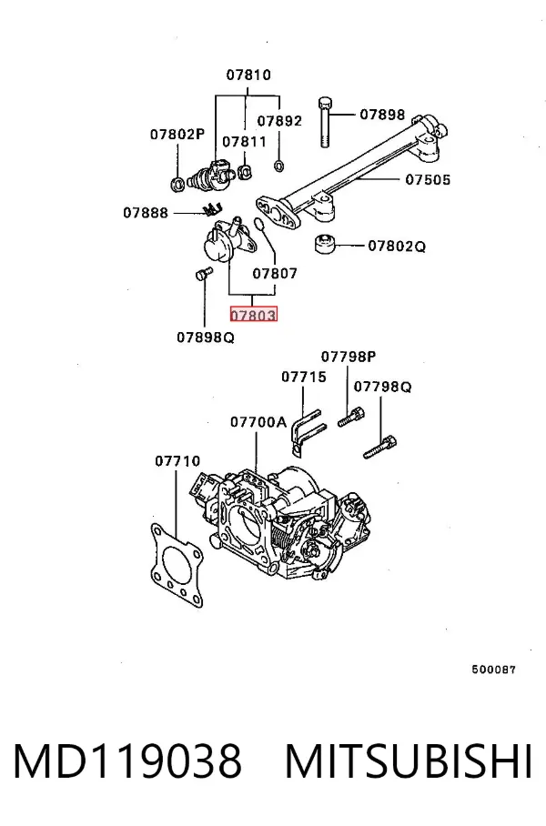 Регулятор тиску палива MD119038 Mitsubishi