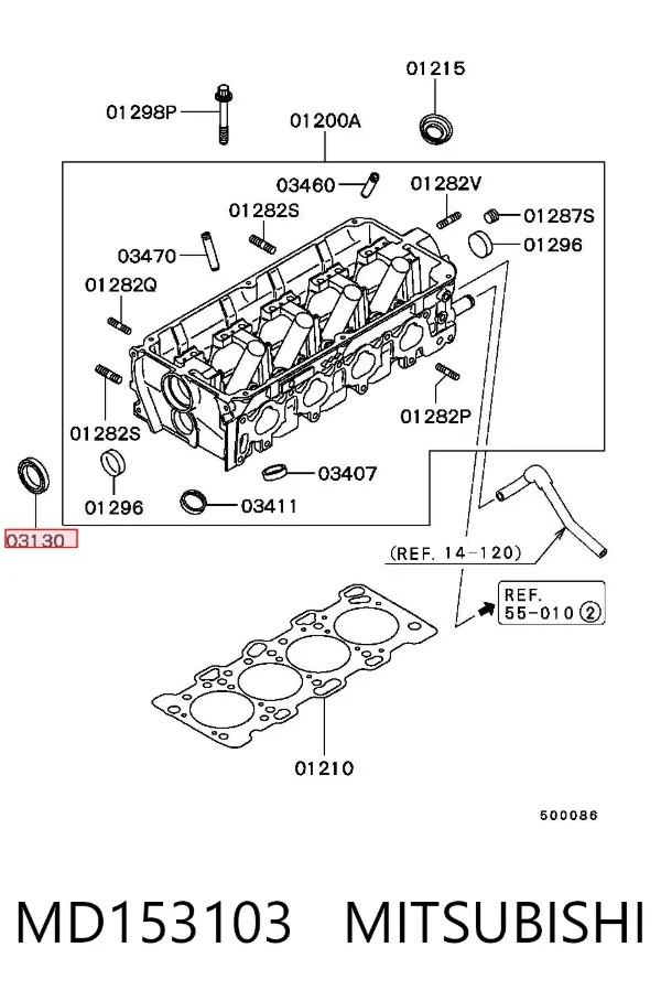 Сальник распредвала MD153103 Mitsubishi