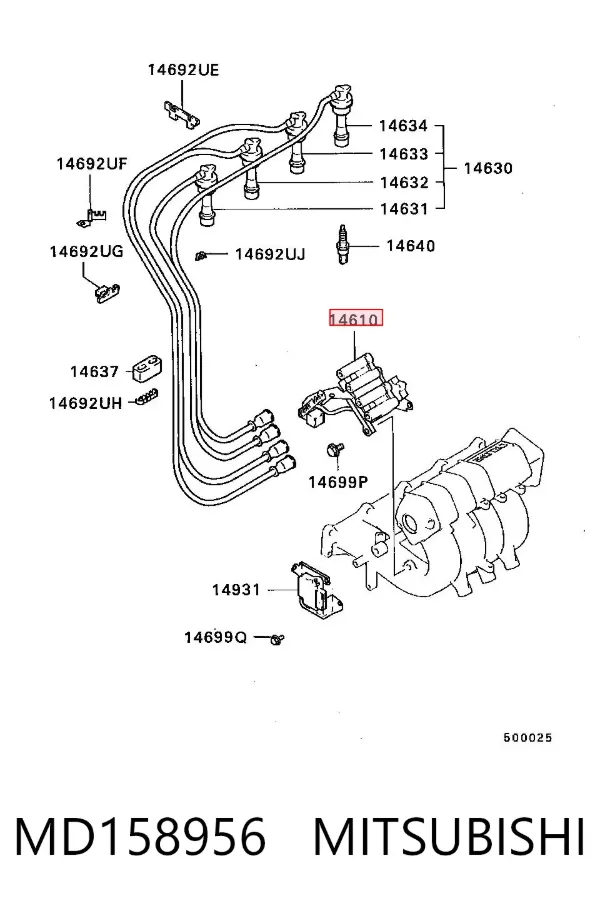 Котушка запалювання Mitsubishi Eclipse I