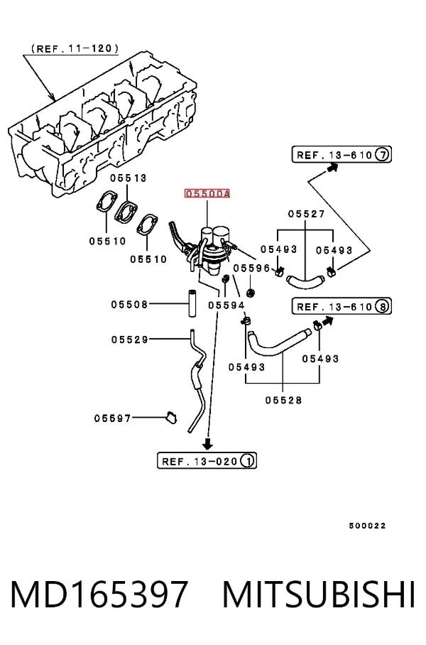 Бензонасос MD165397 Mitsubishi