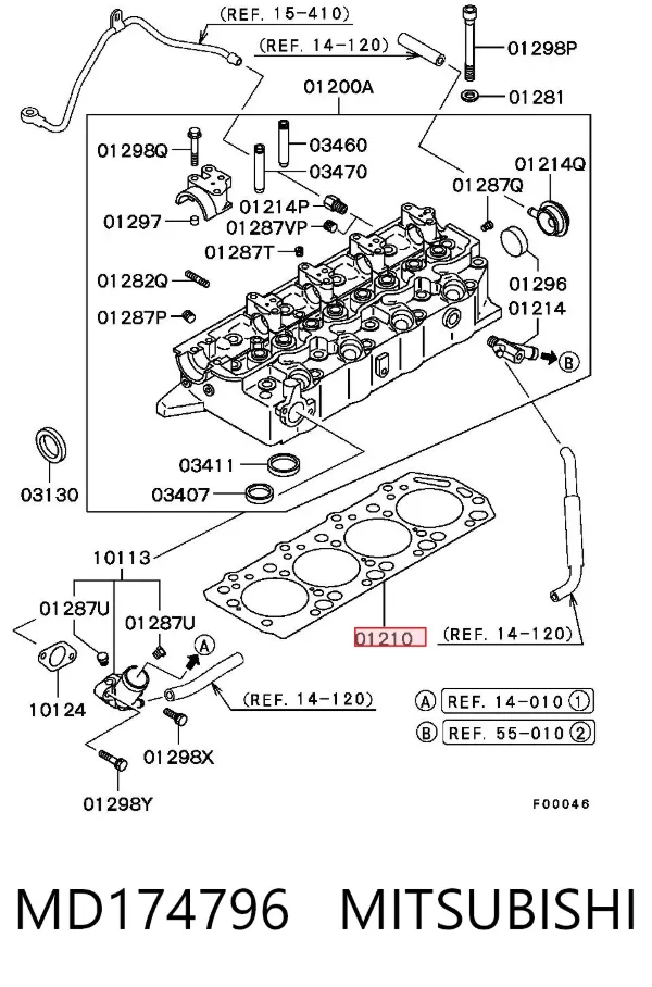 Прокладка ГБЦ MD174796 Mitsubishi