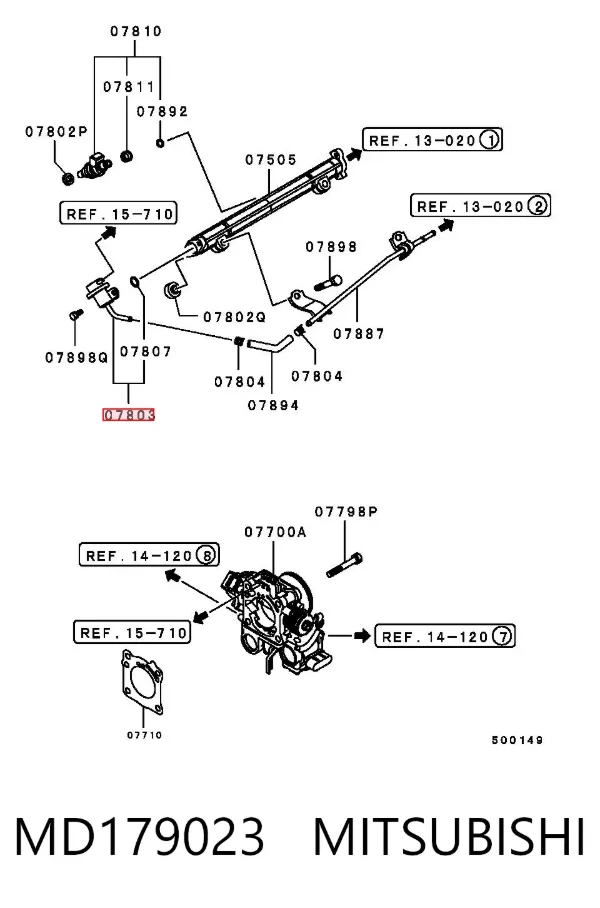 Регулятор тиску палива MD179023 Mitsubishi