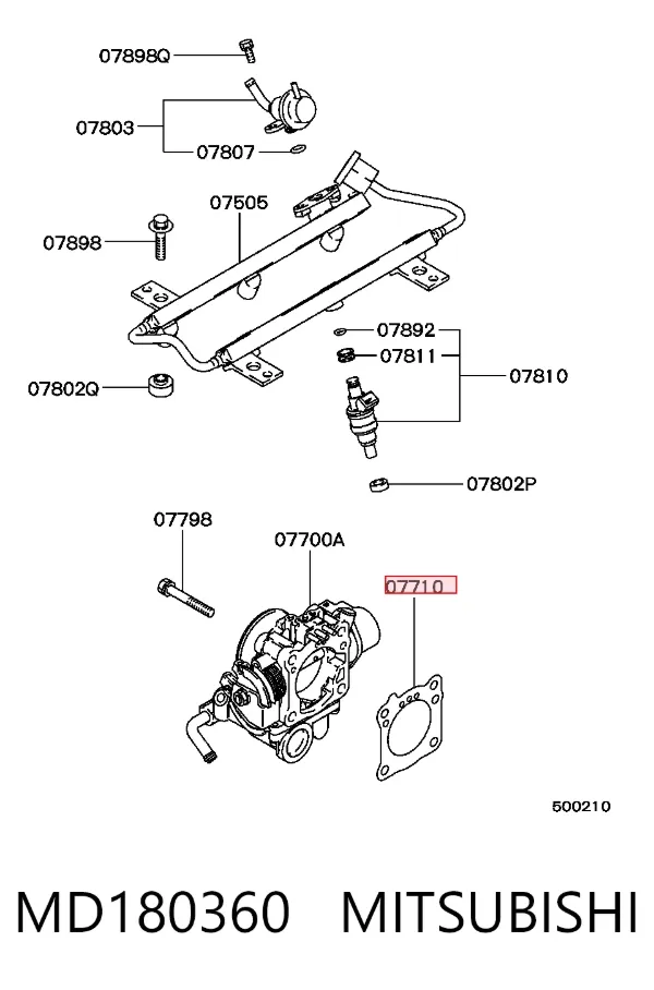 Прокладка дросельної заслінки MD188086 Chrysler