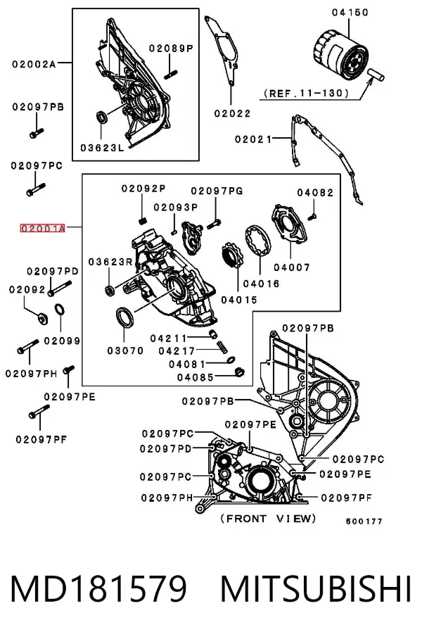 Масляний насос MD181579 Mitsubishi