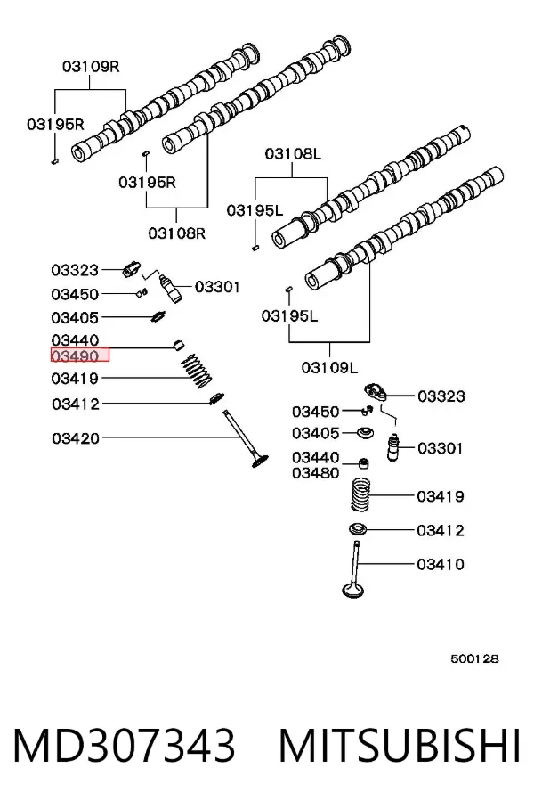 Сальник клапана MD307343 Mitsubishi