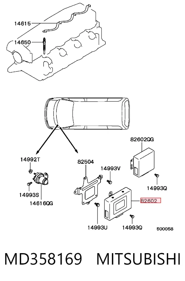 Реле свічок накалу MD358169 Mitsubishi