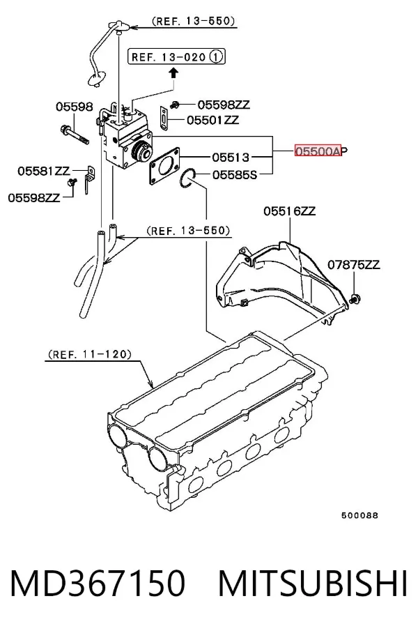 Паливний насос високого тиску MD367150 Mitsubishi