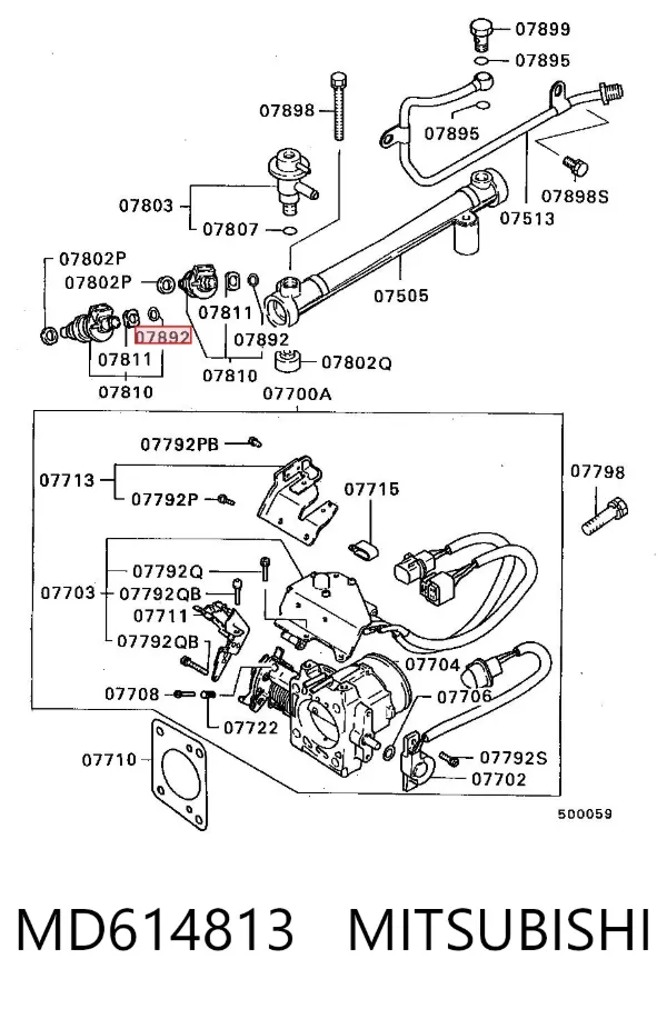 Кільце форсунки MD614813 Mitsubishi
