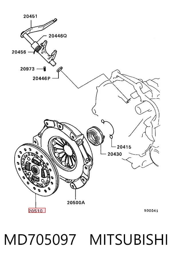 Диск зчеплення MD705097 Mitsubishi