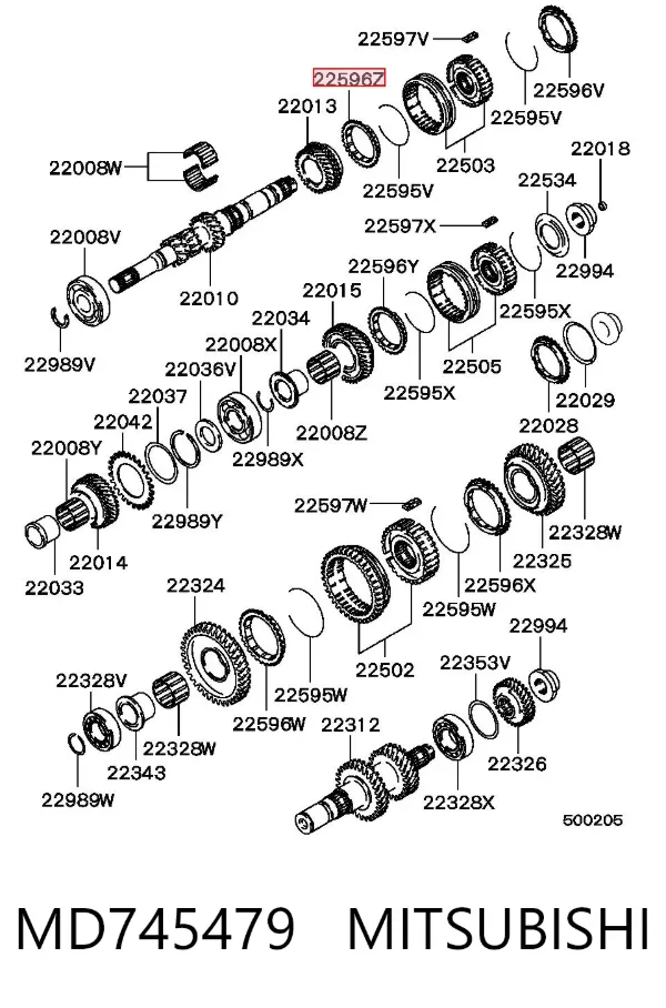 Кільце синхронізатора MD745479 Mitsubishi