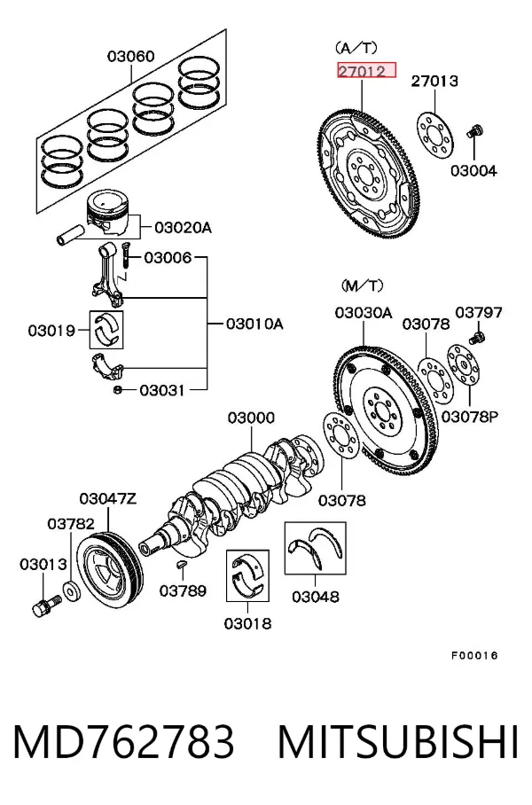 Плата гідротрансформатора MD762783 Mitsubishi
