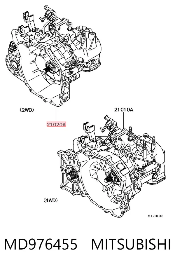 Коробка передач MD976455 Mitsubishi