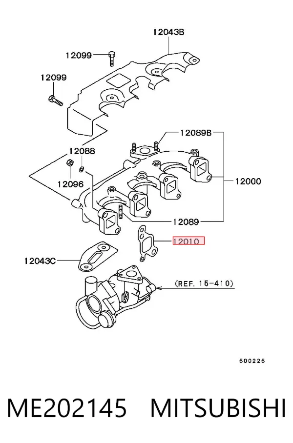 Прокладка колектора MG1522 BGA