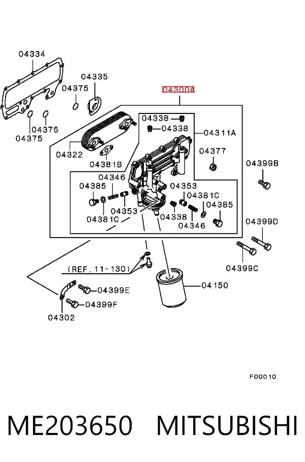 Радіатор масляний ME203650 Mitsubishi