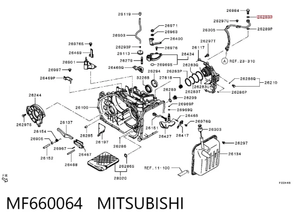 Ущільнююче кільце трубок системи змащення MF660064 Mitsubishi