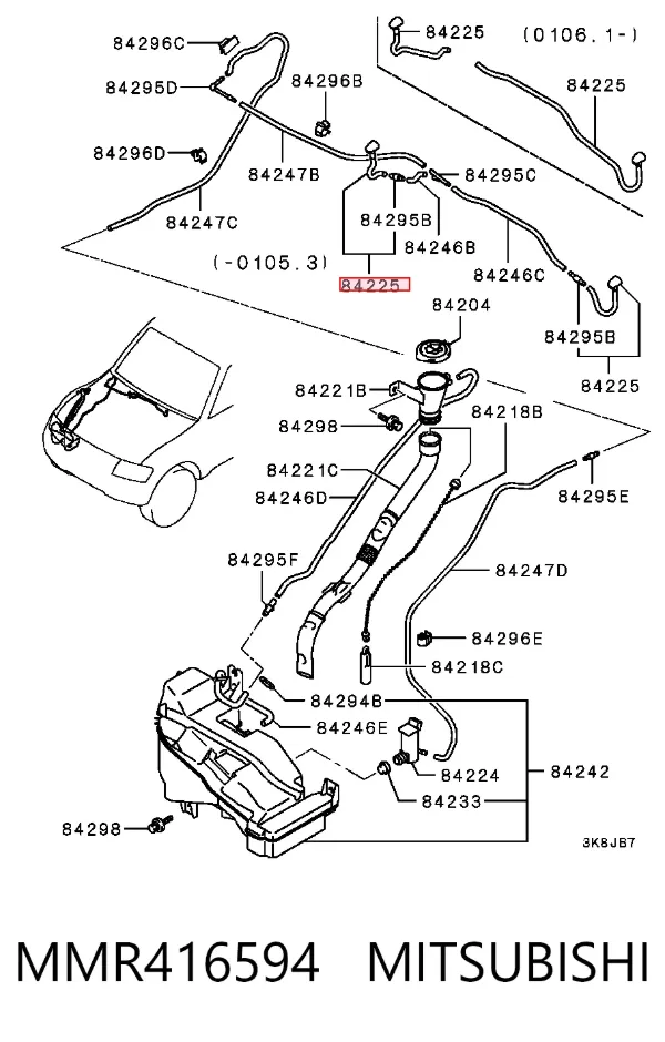 Форсунка омивача MMR416594 Mitsubishi