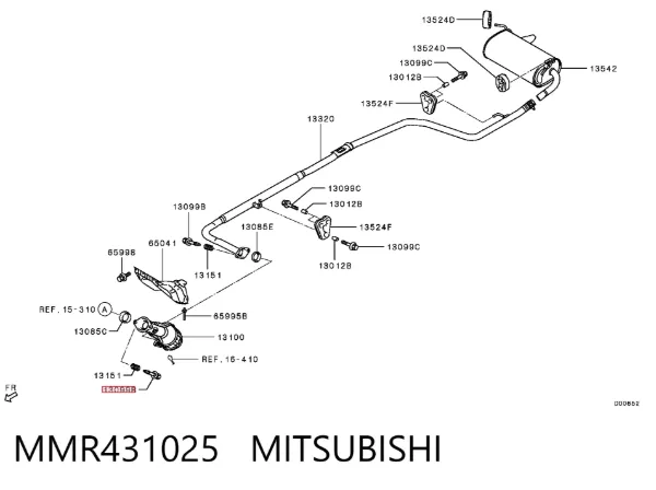 Болт вихлопної системи (глушника) MMR431025 Mitsubishi