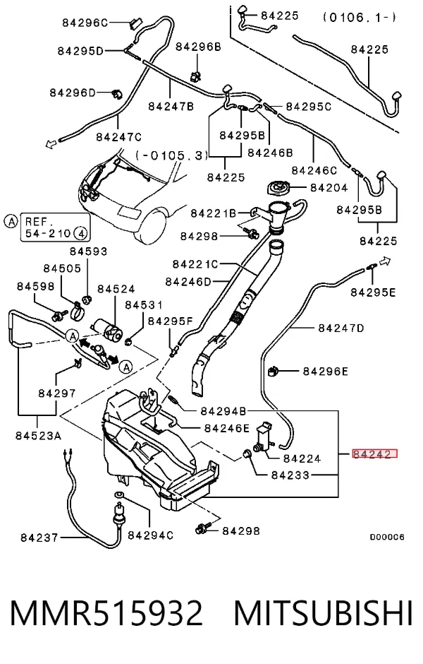 Бачок омивача MMR515932 Mitsubishi