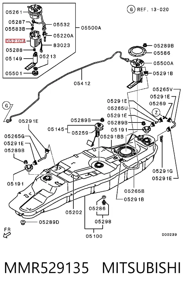 Паливний фільтр MMR529135 Mitsubishi
