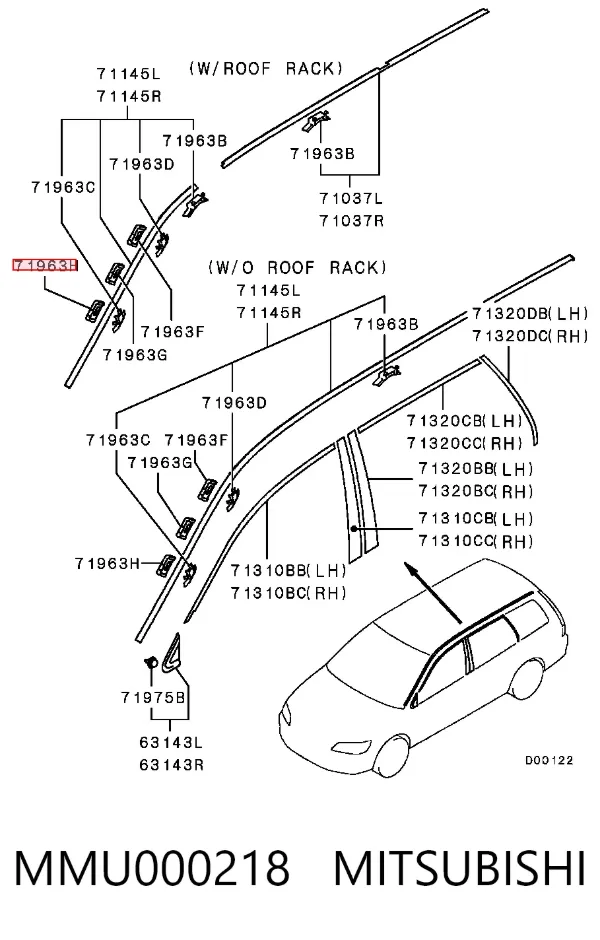 Пістон (кліп) обшивки стійки кузова MMU000218 Mitsubishi