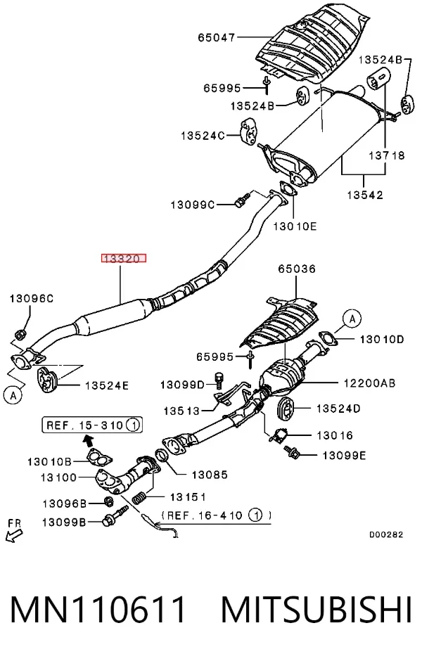 Глушник, центральна частина MN110611 Mitsubishi