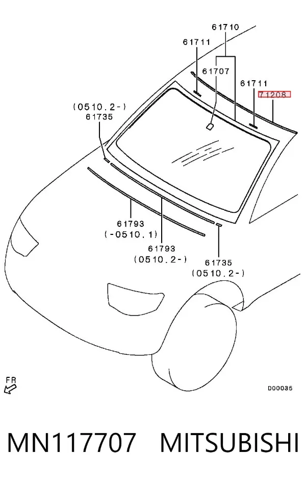 Накладка лобового скла GS4813P111X Icor
