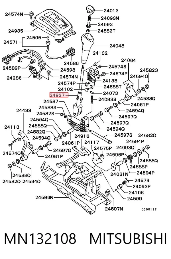 Ручка КПП MN132108 Mitsubishi