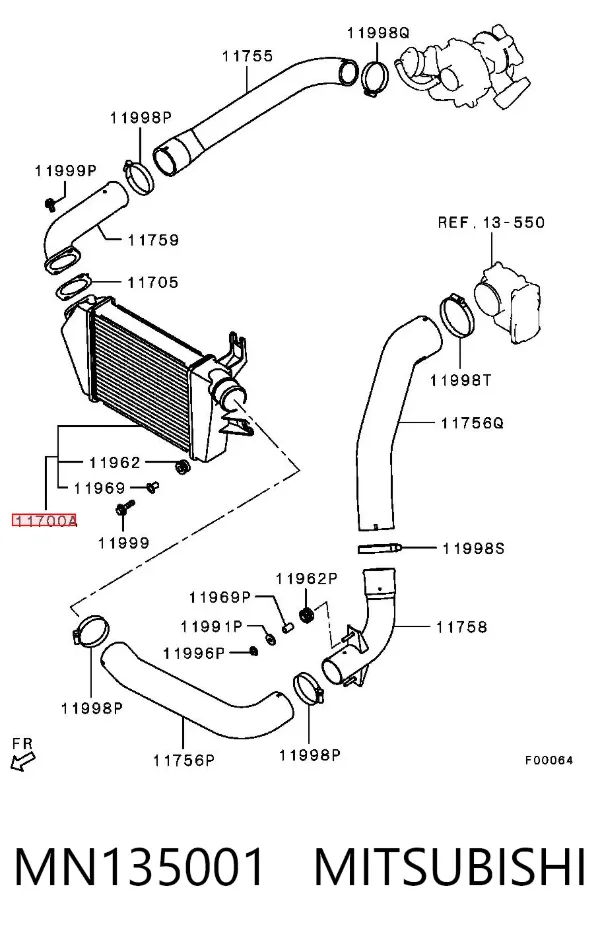 Інтеркулер MN135001 Mitsubishi