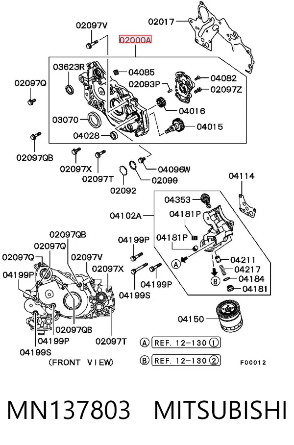 Масляний насос MN137803 Chrysler