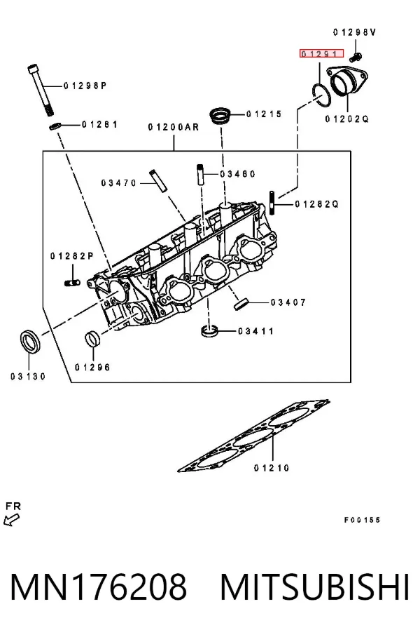 Заглушка блоку циліндрів MN176208 Mitsubishi